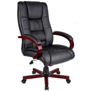 Boss B8991-M Silla ejecutiva negra con respaldo alto