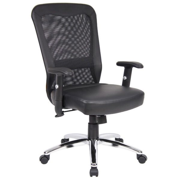 Silla The Boss Web con base cromada B580C