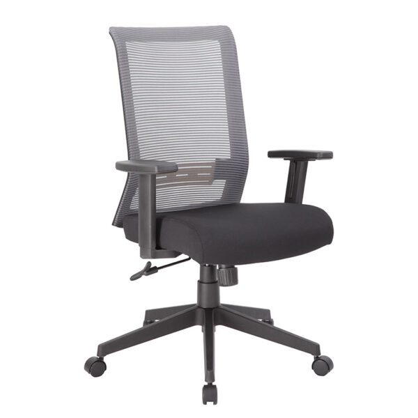 Silla ejecutiva de malla negra, Boss B6566GY-BK