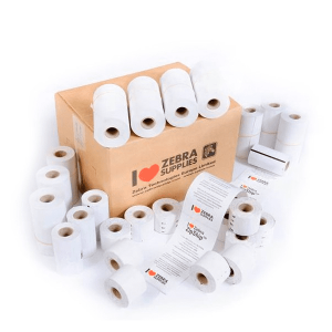 3010766 Papel Térmico para Recibos y Tickets Zebra 1000D. Caja con 50 rollos